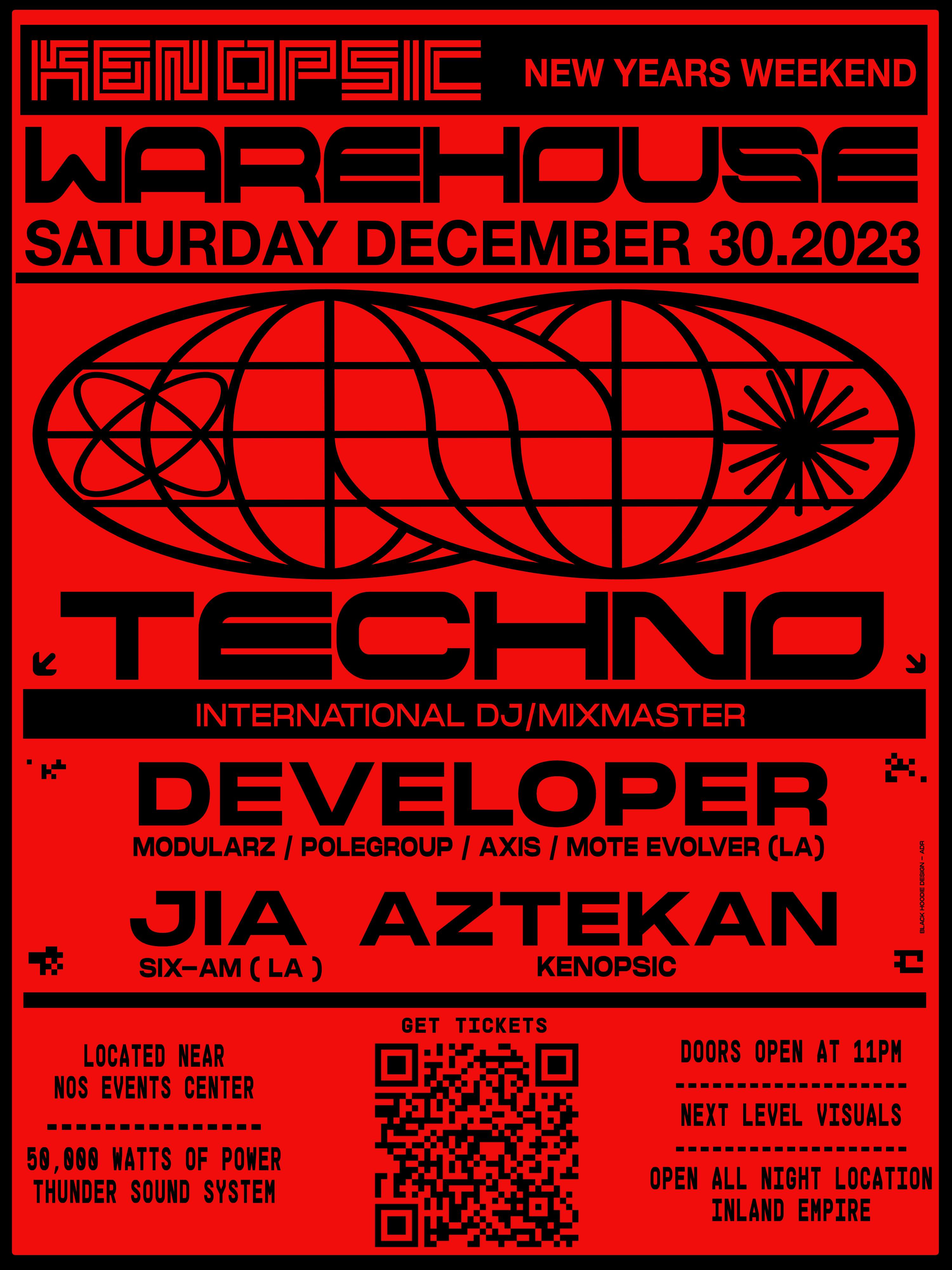 TECHNO WAREHOUSE NEW YEAR WEEKEND EVENT - フライヤー表