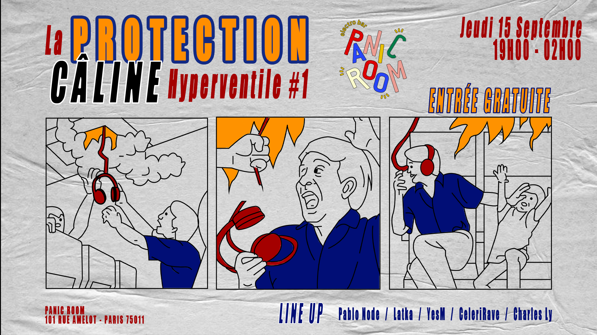 La Protection Câline Hyperventile#1[TECHNO] - フライヤー裏