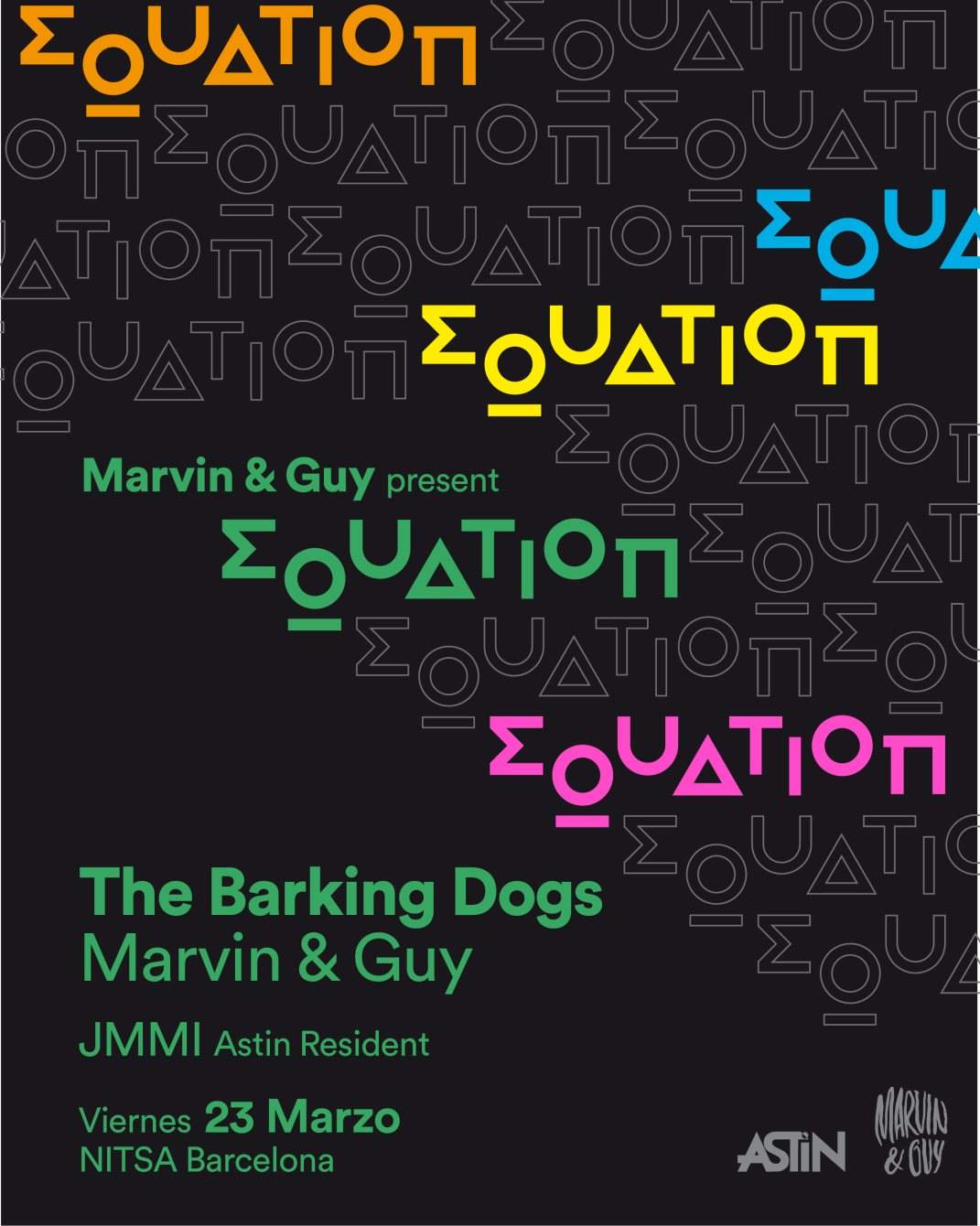 Equation 2 with The Barking Dogs - presented by Marvin & Guy - フライヤー裏
