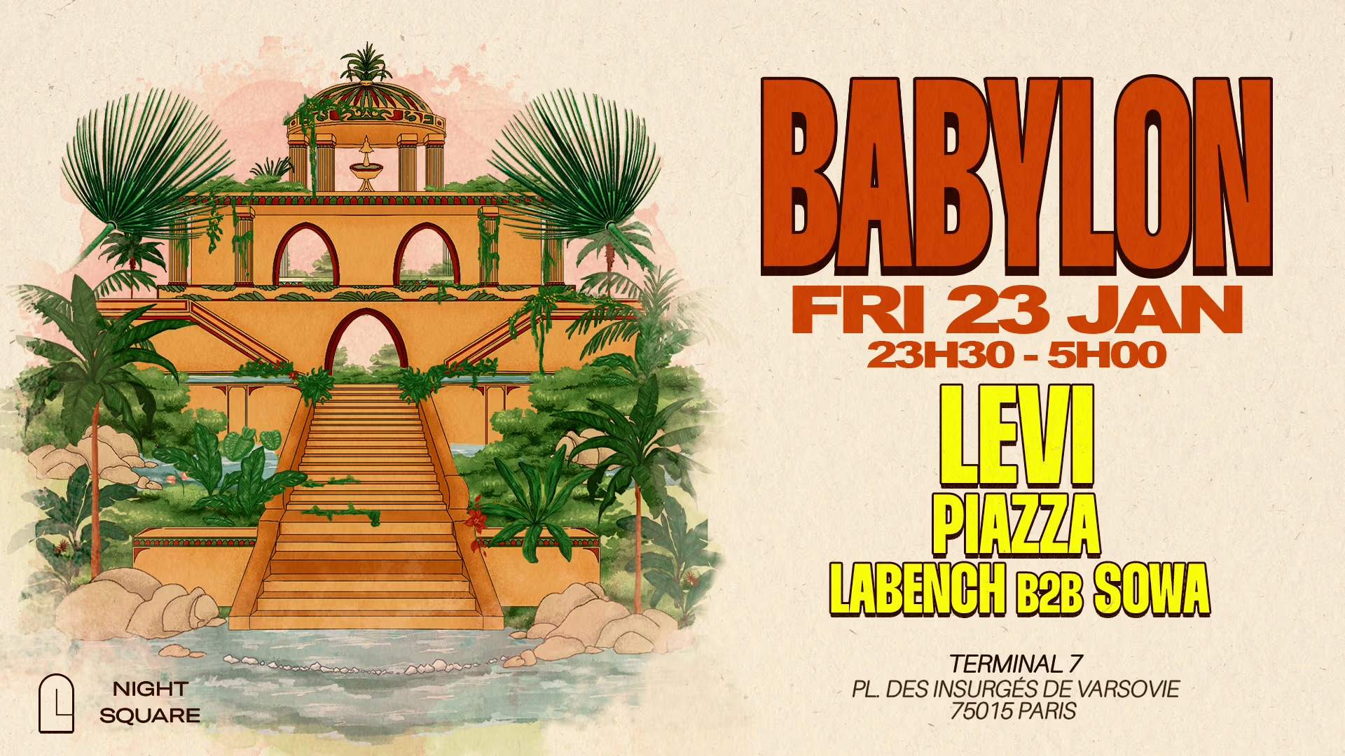 Babylon with Levi & Piazza - Terminal 7 at Parc Des Expositions, Paris ·  Tickets