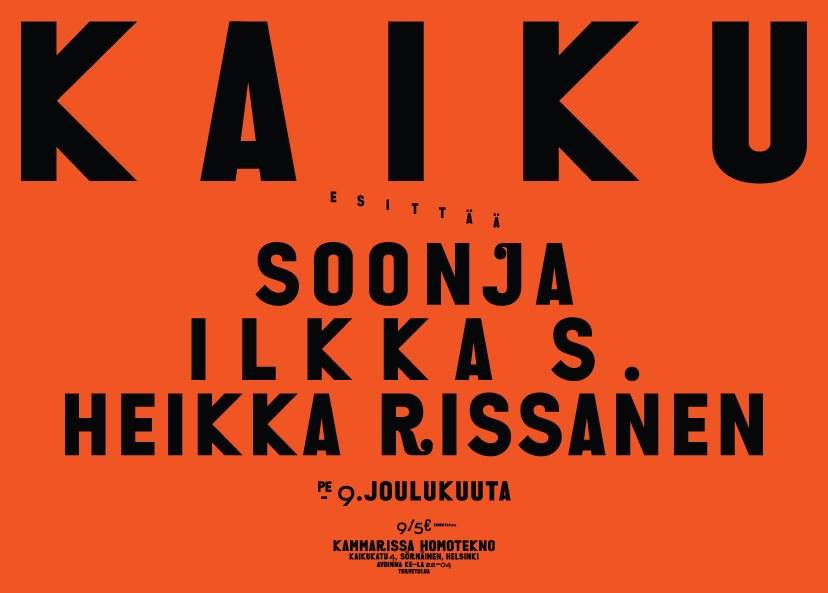 Soonja, Ilkka S. & Heikka Rissanen - Página frontal
