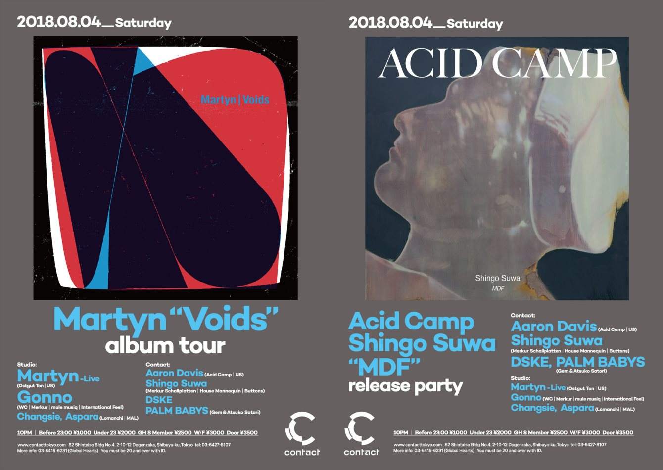 Martyn “Voids” Album Tour & Shingo Suwa Acid Camp “MDF” Release Party - フライヤー裏
