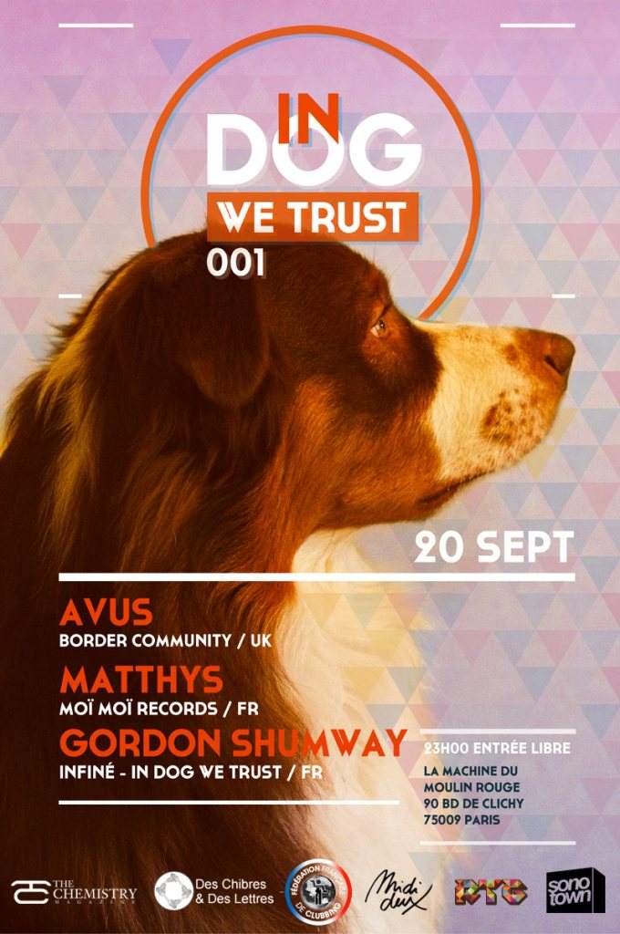 In Dog We Trust 001 - Avus, Matthys, Gordon Shumway - フライヤー表