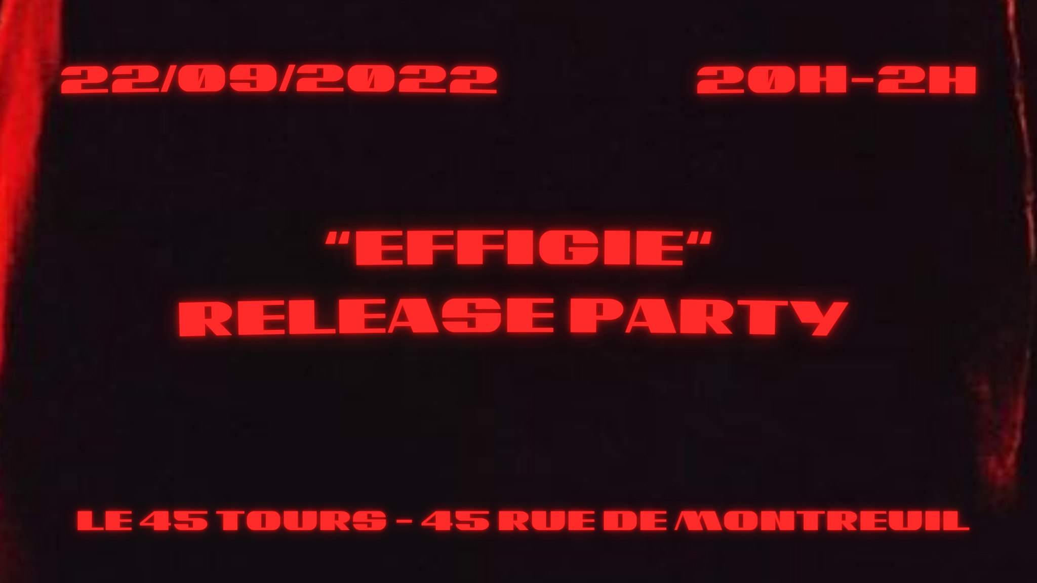 Caval X Le 45 Tours: RELEASE PARTY EP 'EFFIGIE' - フライヤー表