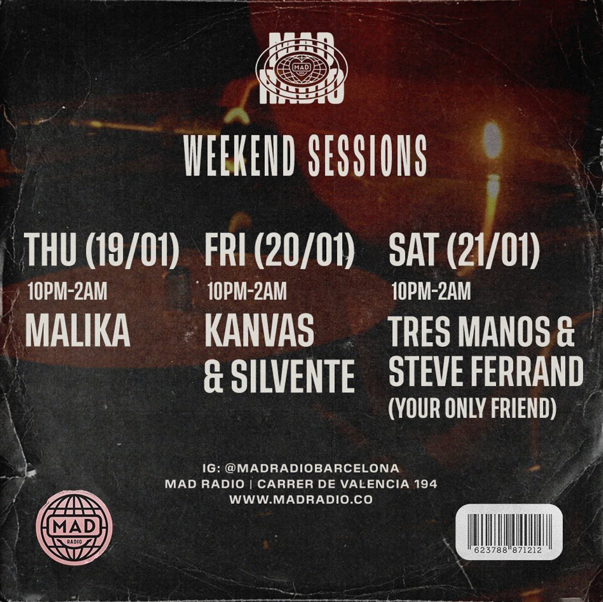Weekend Sessions - フライヤー表