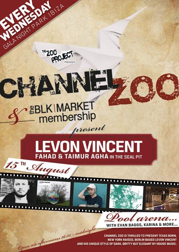 Channel Zoo & Blkmarket Membership presents Levon Vincent - フライヤー表