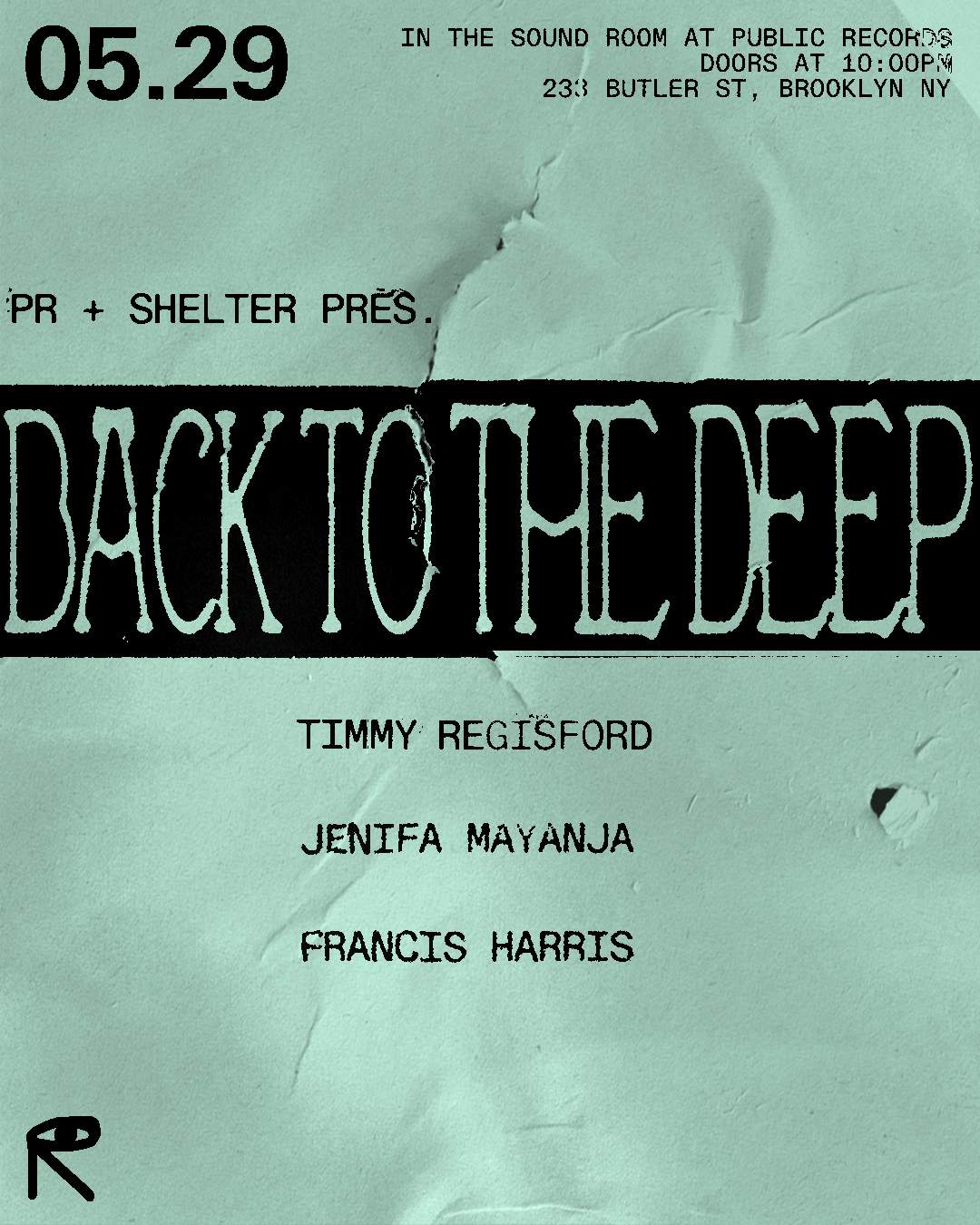 Shelter pres. Back to the Deep with Timmy Regisford + Jenifa Mayanja + Francis Harris - Página frontal