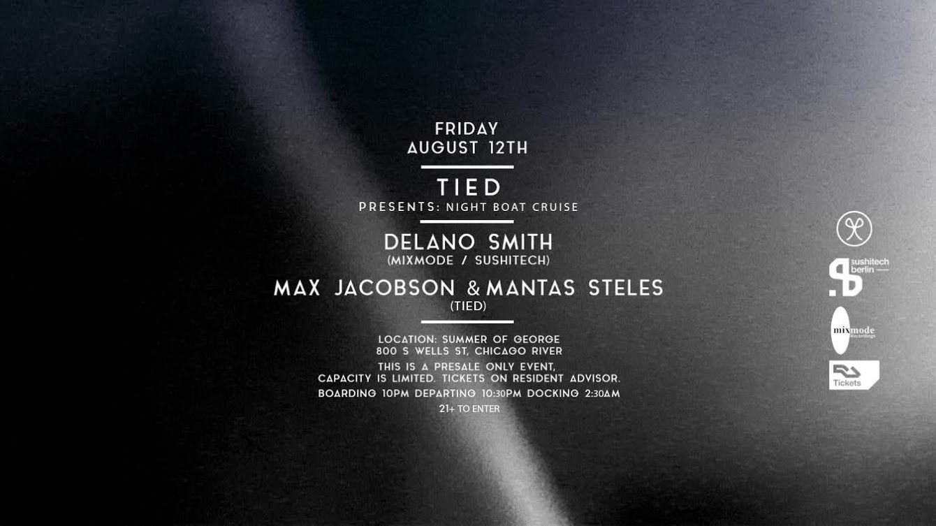 Tied presents: Night Boat Cruise with Delano Smith - フライヤー表