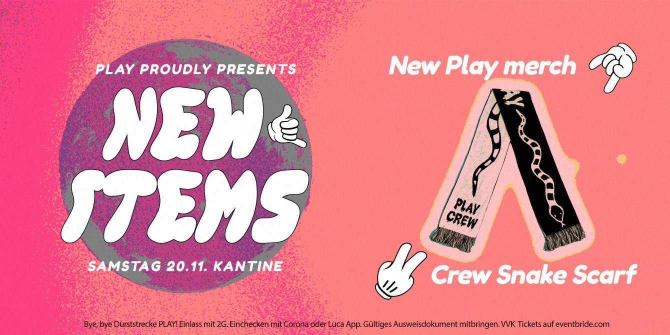 PLAY presents 'New Items' - フライヤー裏