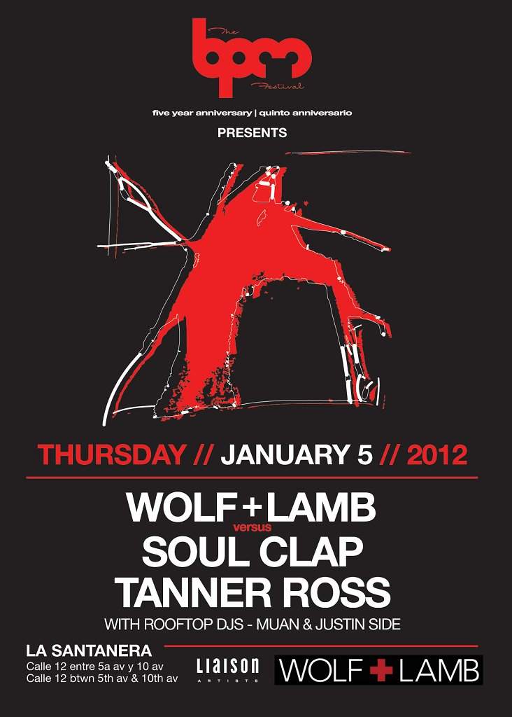Bpm Festival: 5 Year Anniversary Event - Wolf + Lamb, Soul Clap, Tanner Ross, Muan, Justin Side - Página frontal