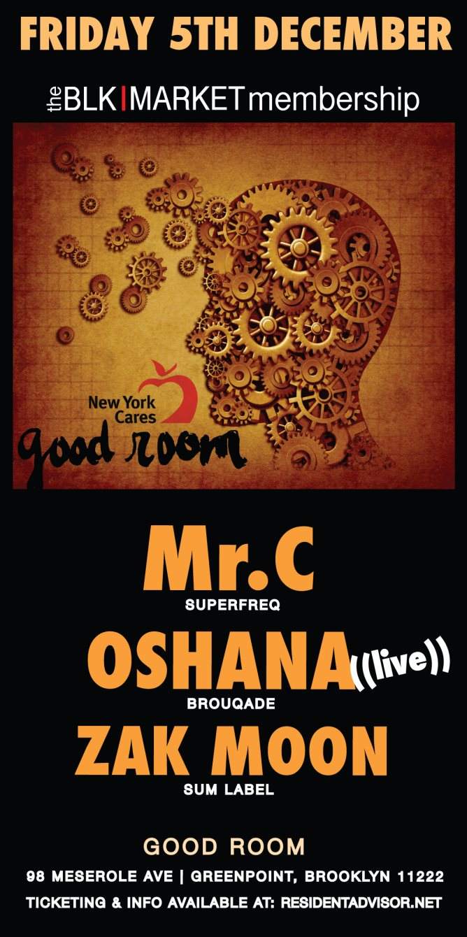 Blkmarket presents Mr.C, Oshana Live, Zak Moon - Página frontal