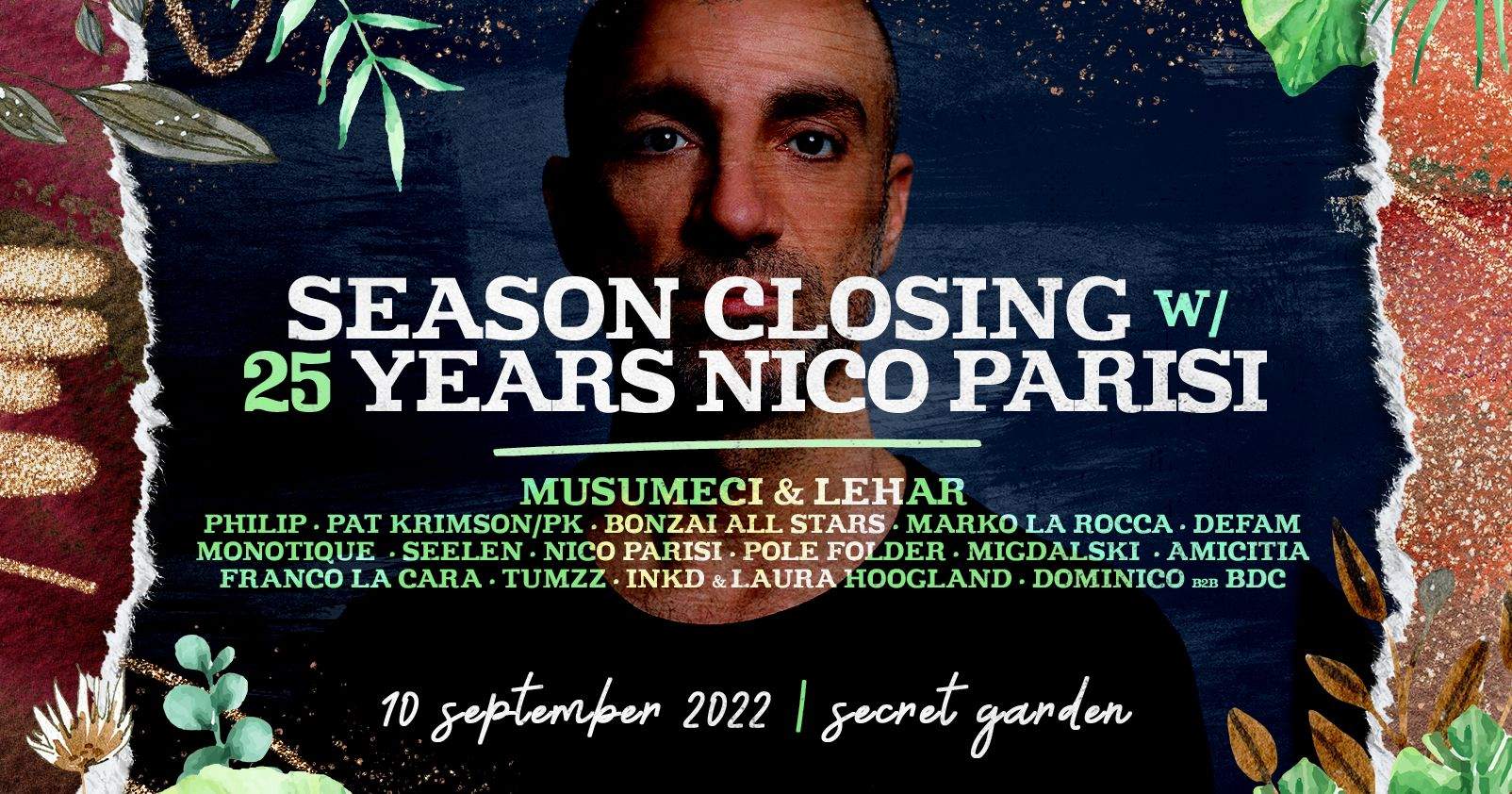 The Legendary Season Closing - 25 YEARS NICO PARISI - フライヤー表