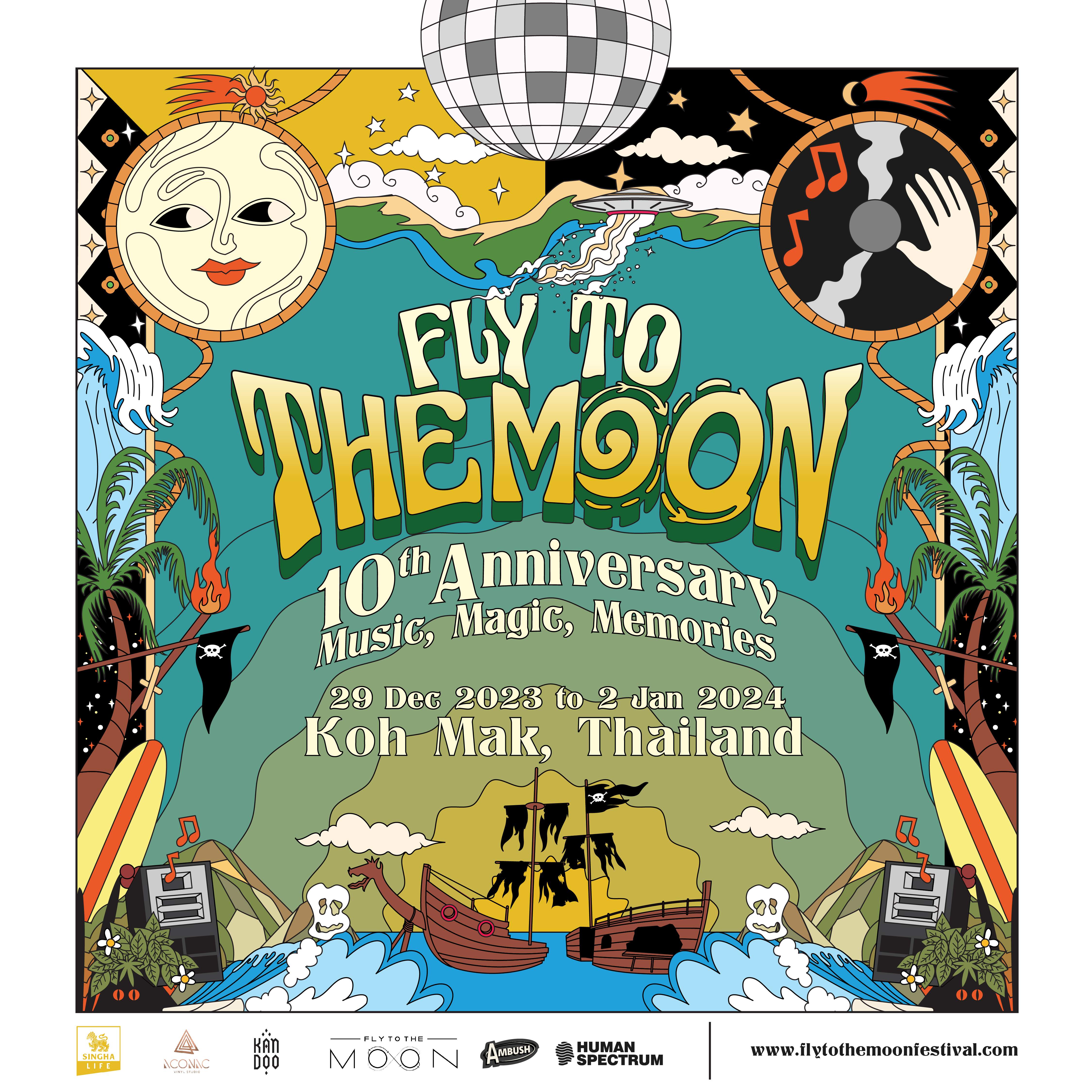 fly to the moon - 10 Anniversary - フライヤー表