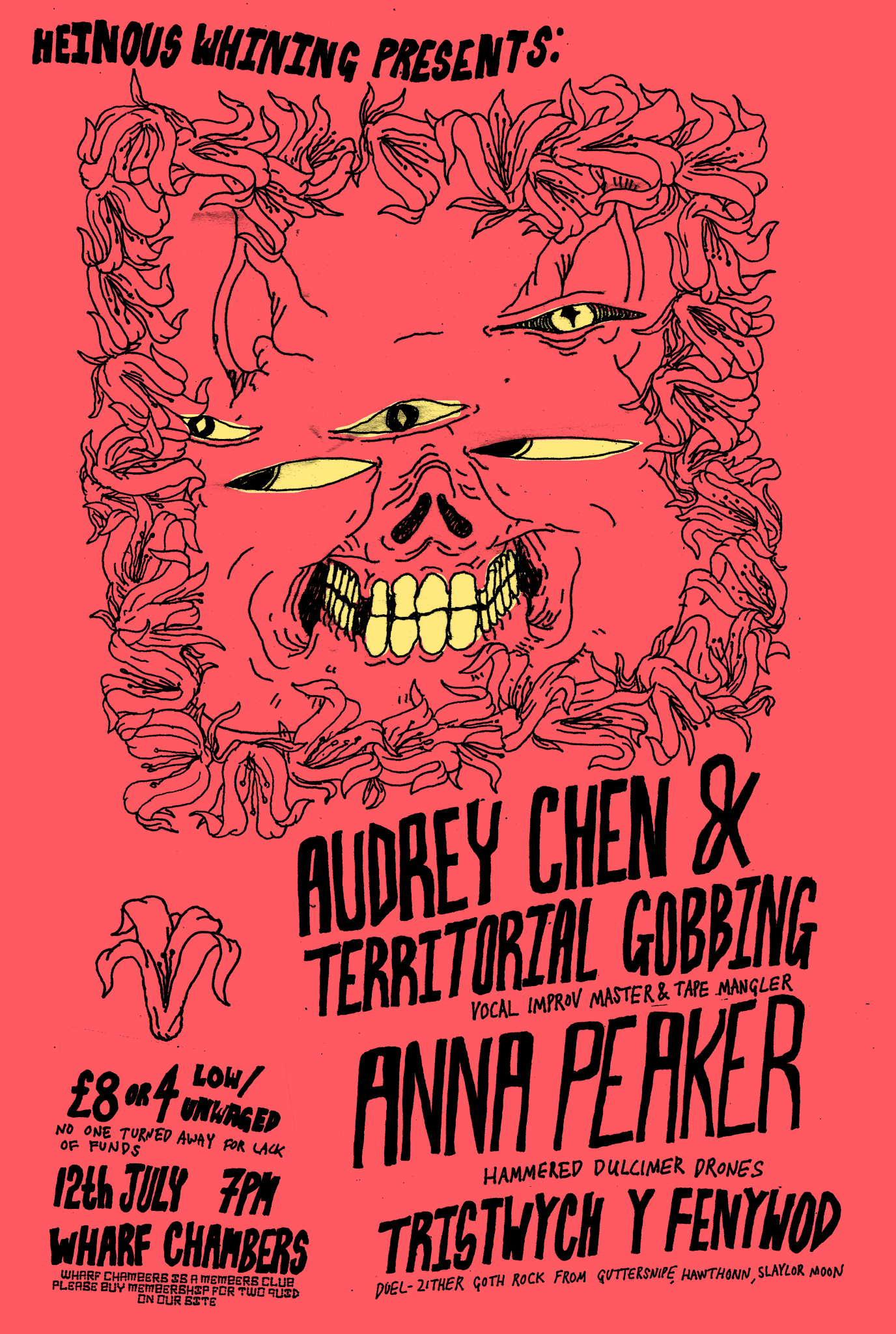 AUDREY CHEN & TERRITORIAL GOBBING // ANNA PEAKER // TRISTWCH Y FENYWOD ...