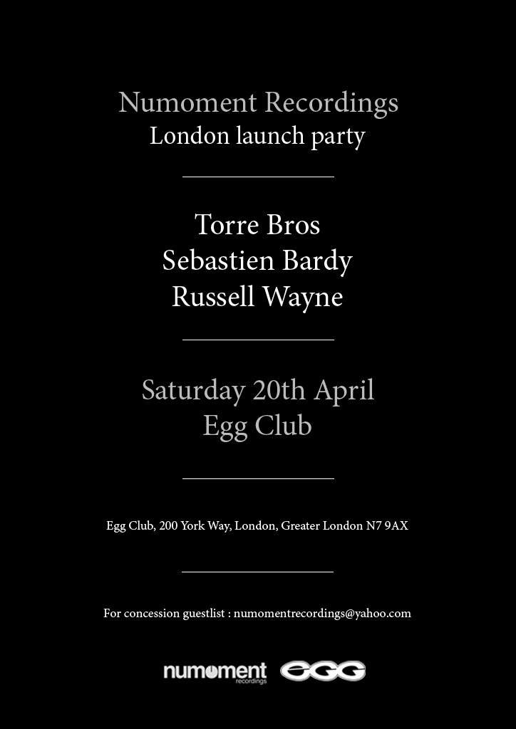 Numoment Recordings London Launch Party - Página frontal