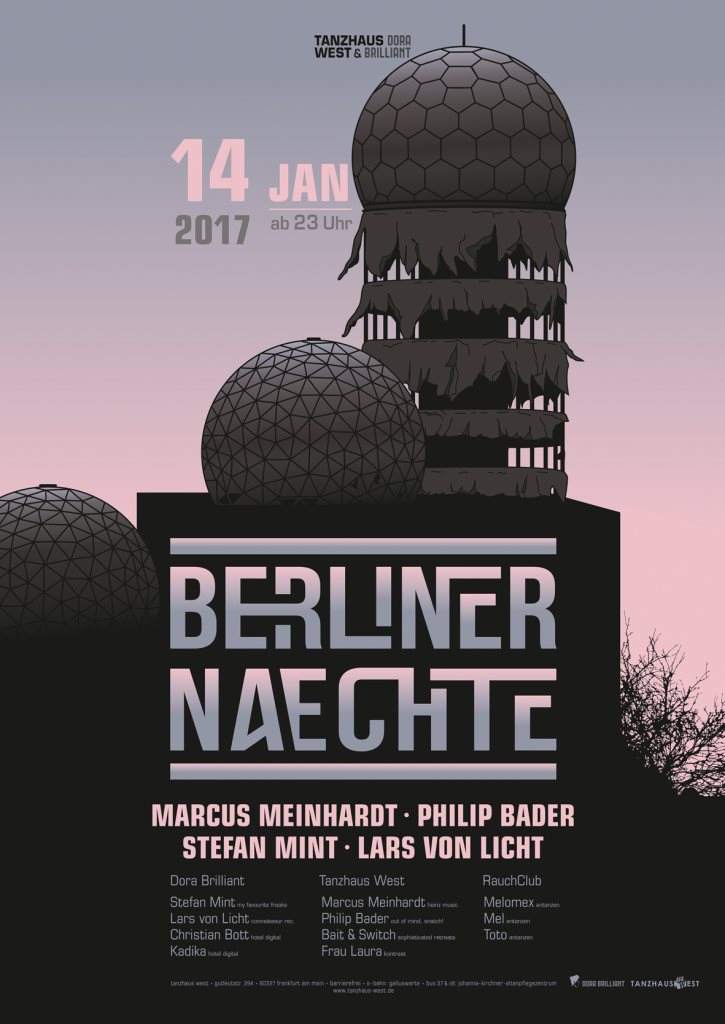 Berliner Naechte: Marcus Meinhardt, Philip Bader & Stefan Mint - フライヤー表
