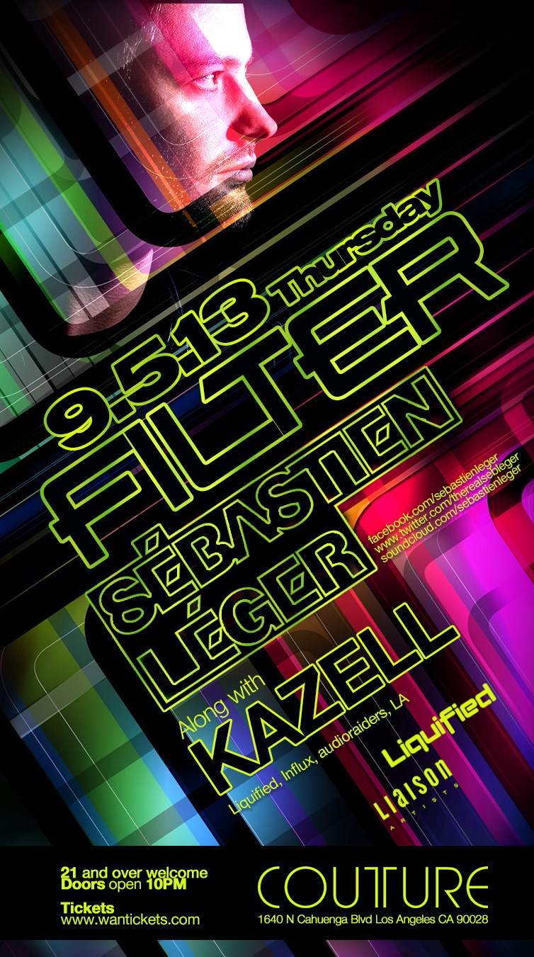 Filter with Sebastien Leger - フライヤー表