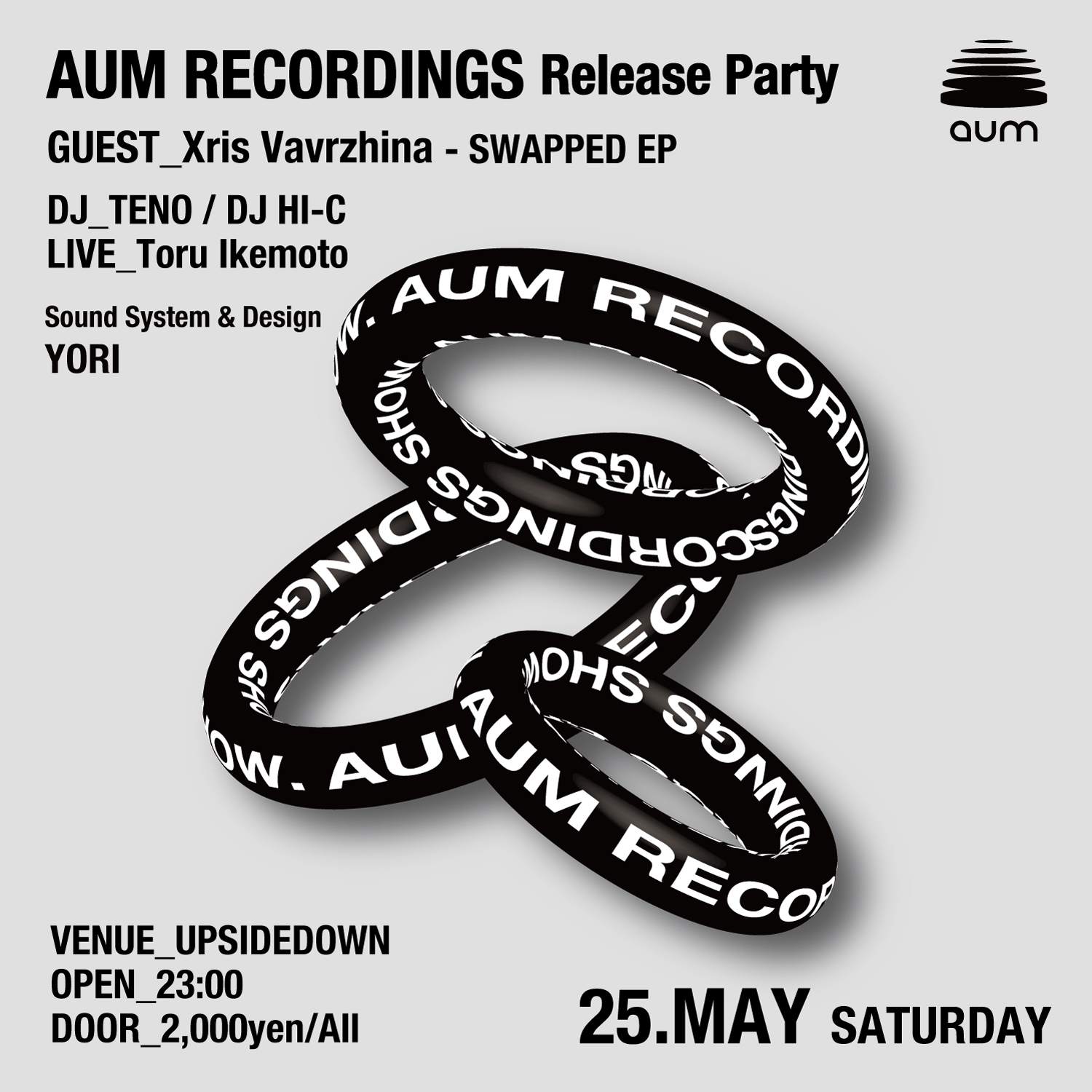 Aum Recordings Release Party - Página frontal