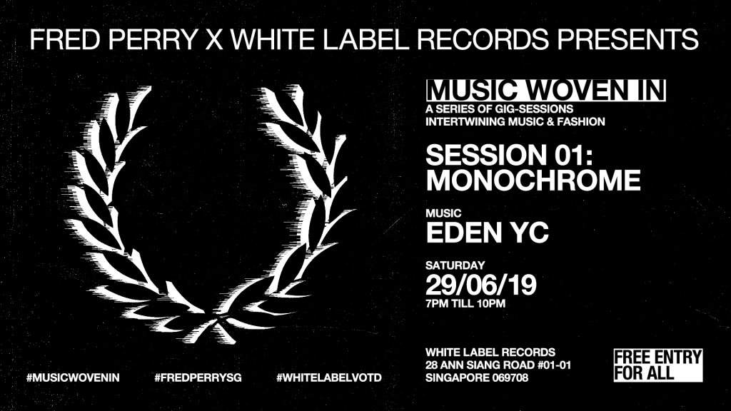 Fred Perry X White Label Records presents Music Woven In Session 01: Monochrome - Página frontal