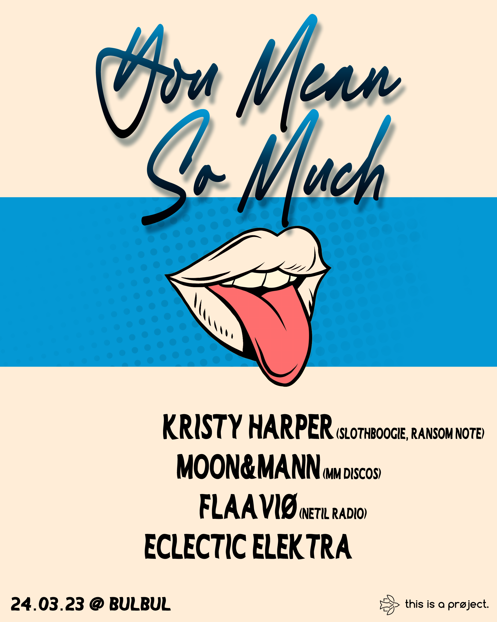 You Mean So Much #6: Kristy Harper, Moon&Mann, Eclectic Elektra, Flaaviø - Página trasera