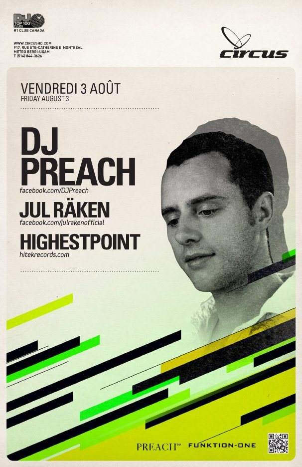 DJ Preach, Jul Räken & Highestpoint - フライヤー表