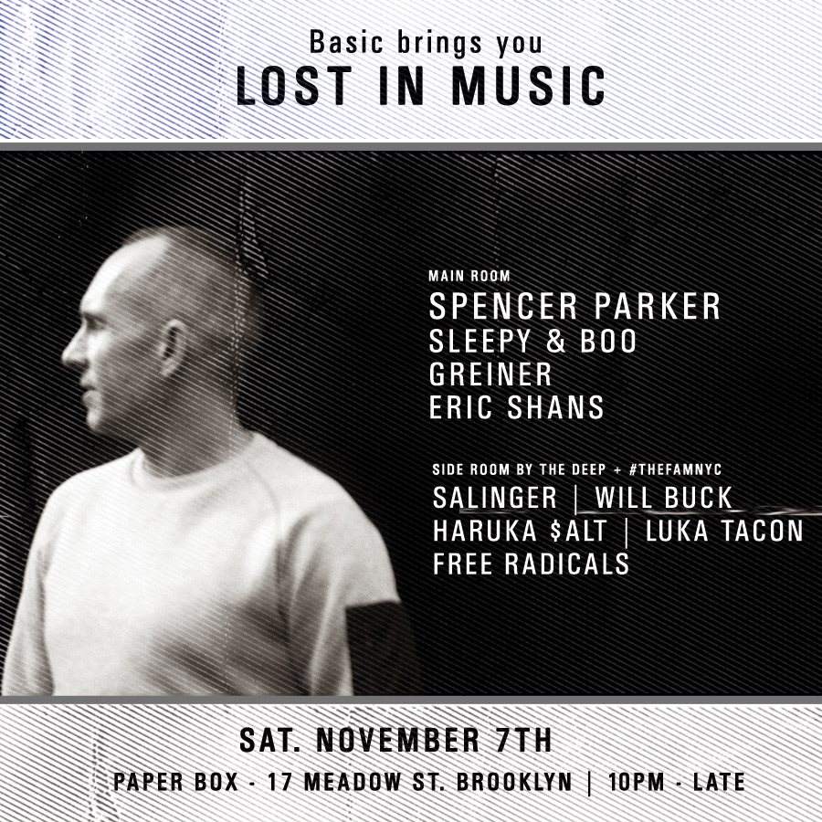 Lost in Music - Spencer Parker (Work Them Records / Rekids) with Sleepy & Boo and More - Página frontal