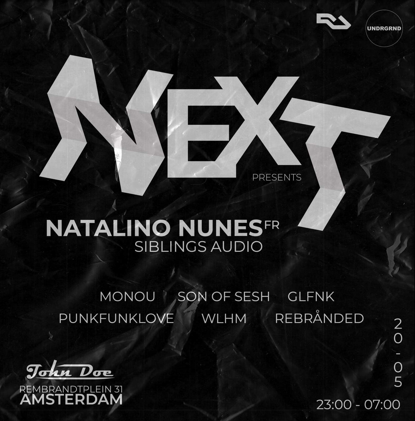 NeXT w/ Natalino Nunes & Monou - フライヤー表