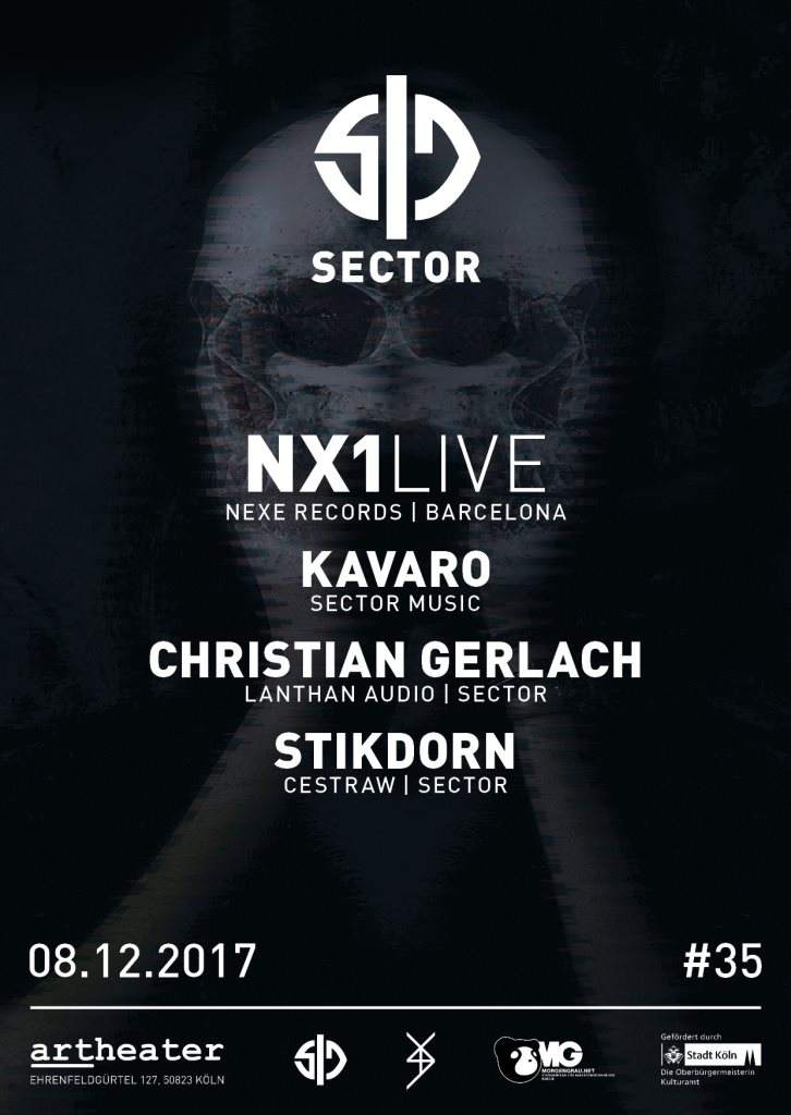 Sector with NX1 - Live, Kavaro, Christian Gerlach, Stikdorn - フライヤー表