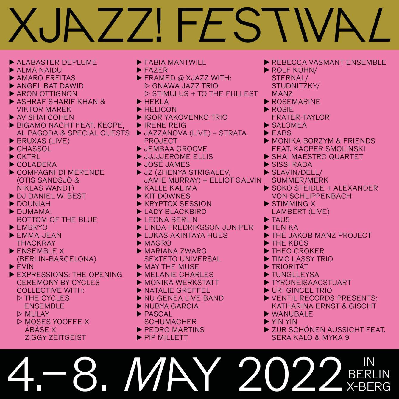 XJAZZ! Festival 2022 - フライヤー裏
