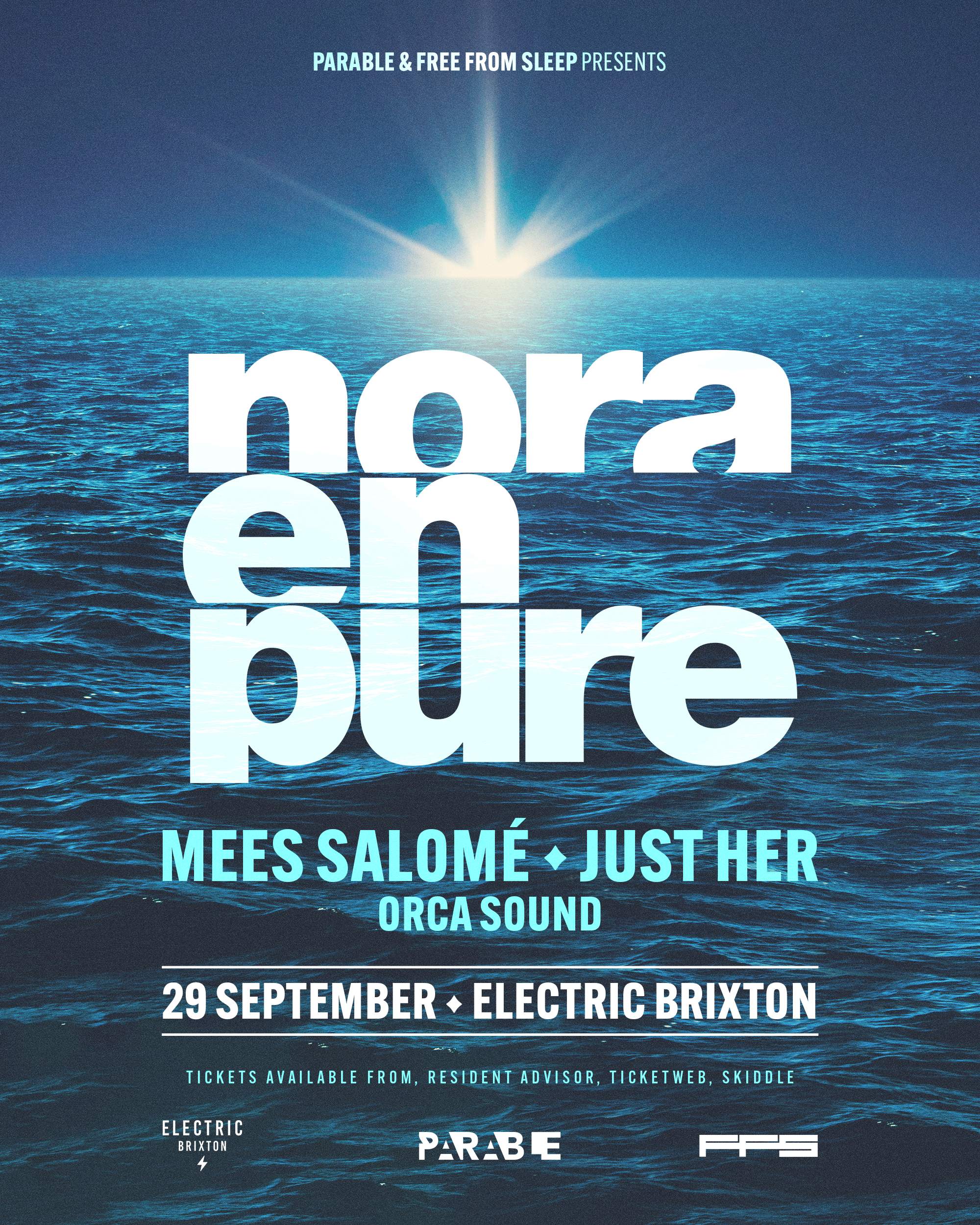 Parable & FFS presents: Nora En Pure, Mees Salomé, Just Her - フライヤー表