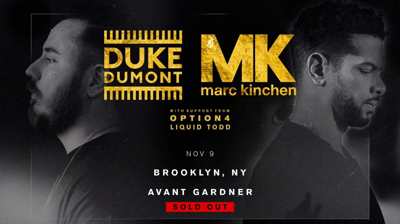 Duke Dumont & MK - フライヤー表