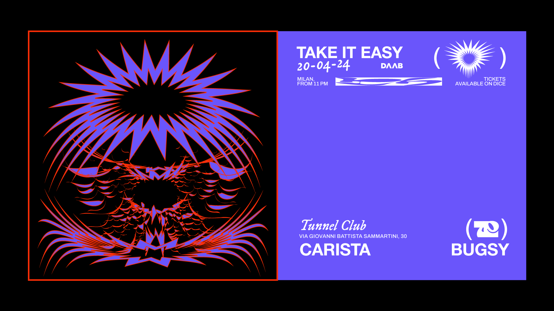 Take It Easy x MDW24 with CARISTA + Bugsy - フライヤー表