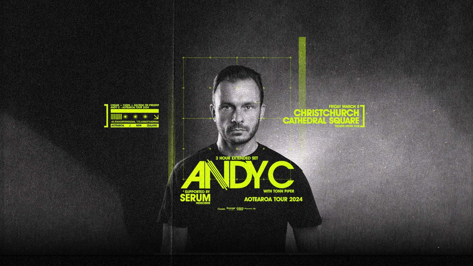 Andy C (3 Hour Set) - Christchurch - フライヤー表