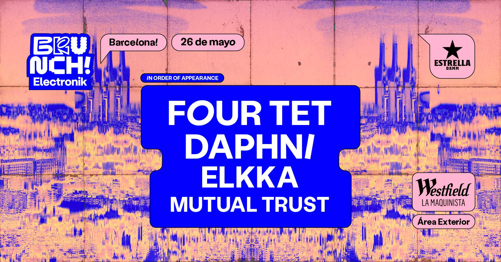 *SOLD OUT* Brunch Electronik Barcelona #8: Four Tet, Daphni, Elkka & Mutual Trust - フライヤー裏