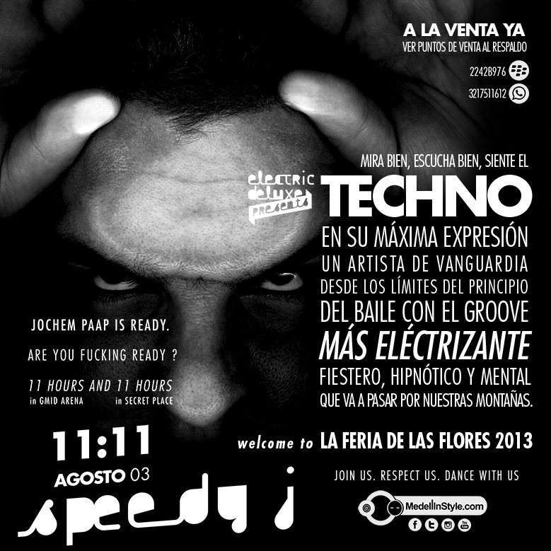 Speedy J at 11:11 , 11 Hours non.Stop - Página frontal
