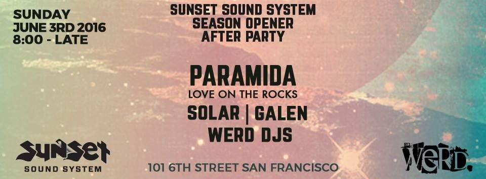Sunset Sound System Season Opener After-Party - Página frontal