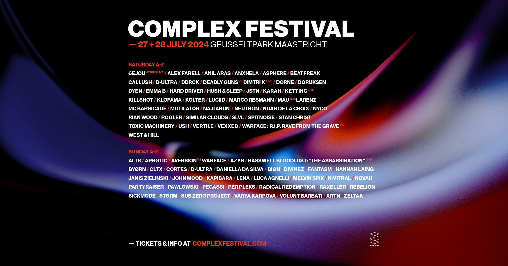 Complex Festival 2024 - Página frontal