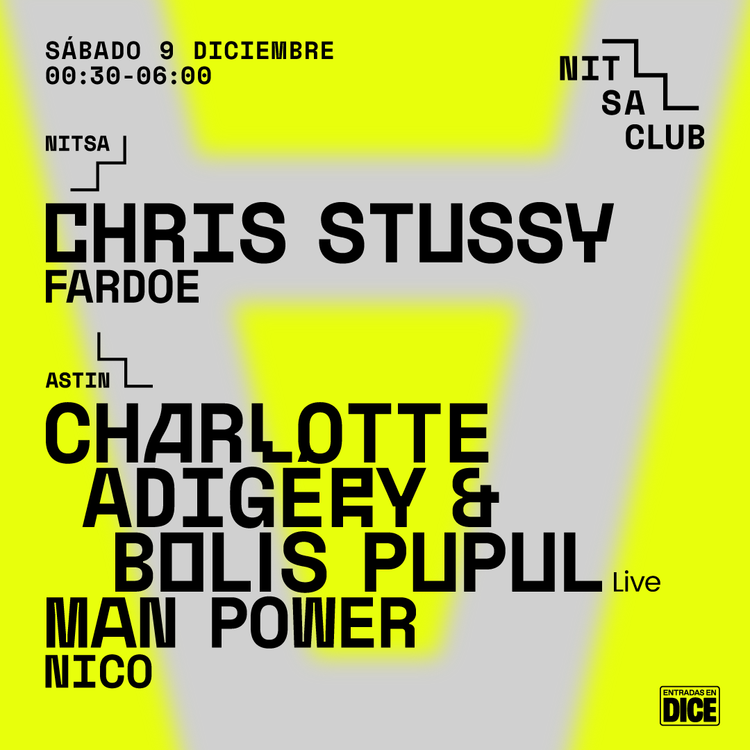 Chris Stussy / Charlotte Adigéry & Bolis Pupul Live · Man Power - フライヤー表