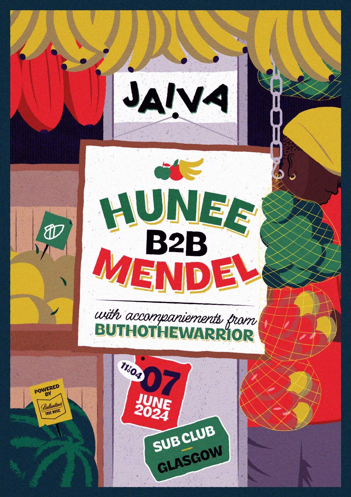 JAIVA • Hunee b2b Mendel + ButhoTheWarrior • 07.06.24 • 11pm - 4am - Página frontal
