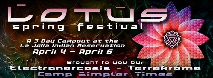 Electronarcosis, Terrakroma & Simpler Times present: Lotus Spring Festival - Página frontal