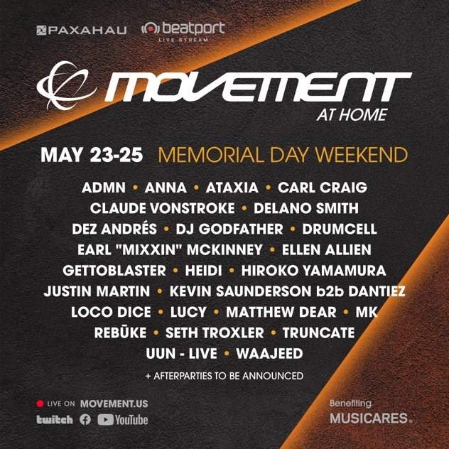 Movement At Home Memorial Day Weekend Live Stream - フライヤー裏