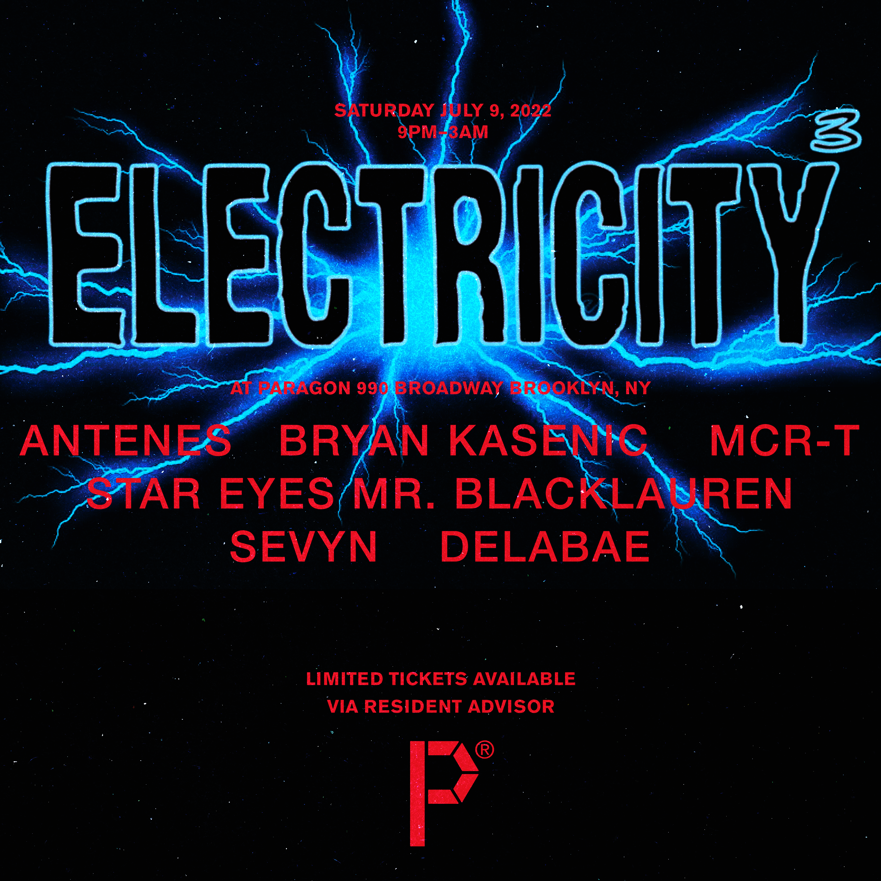 ELECTRICITY³ featuring: Antenes Bryan Kasenic MCR-T Star Eyes Mr. Blacklauren - フライヤー表