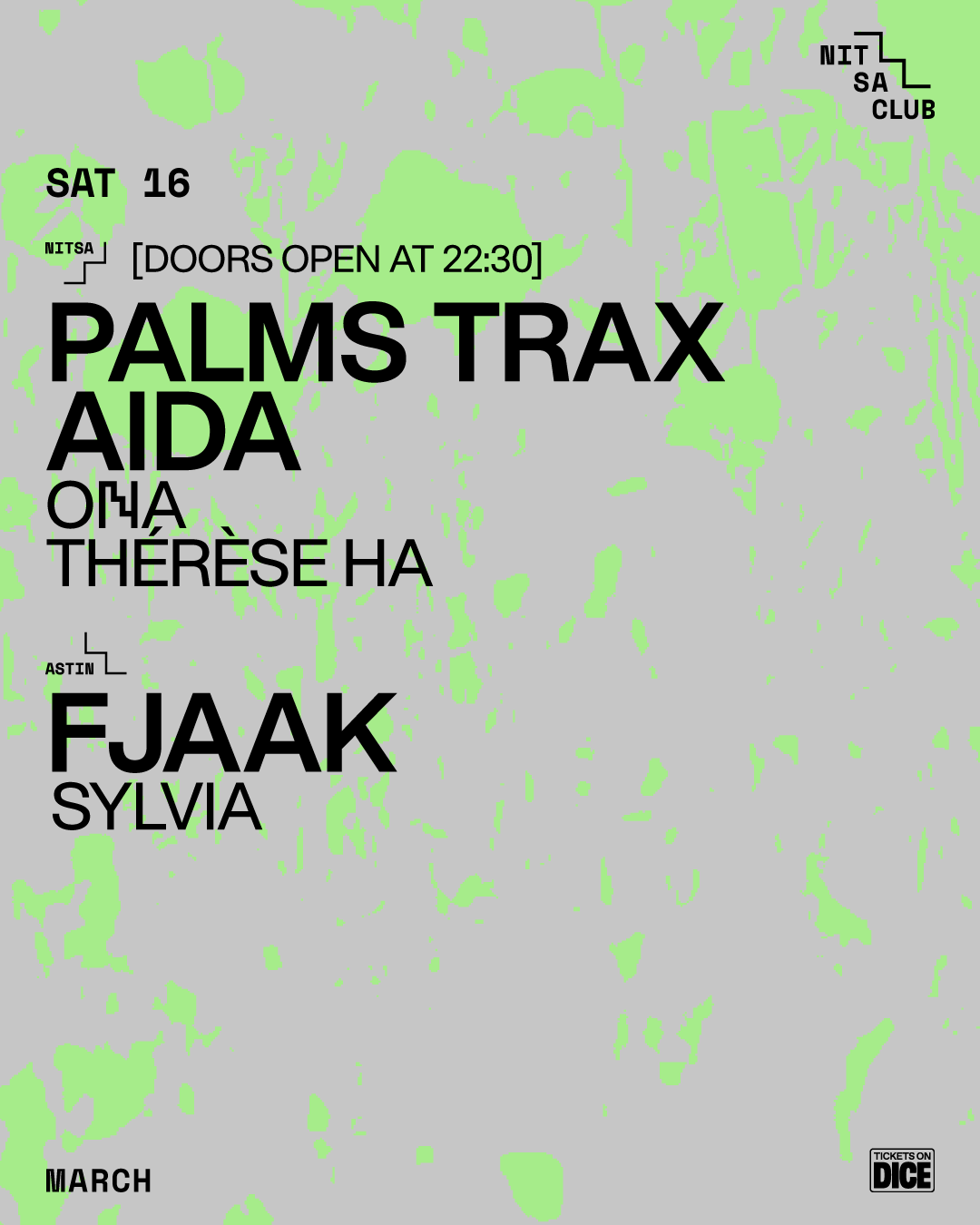 Palms Trax · AIDA / FJAAK - フライヤー表