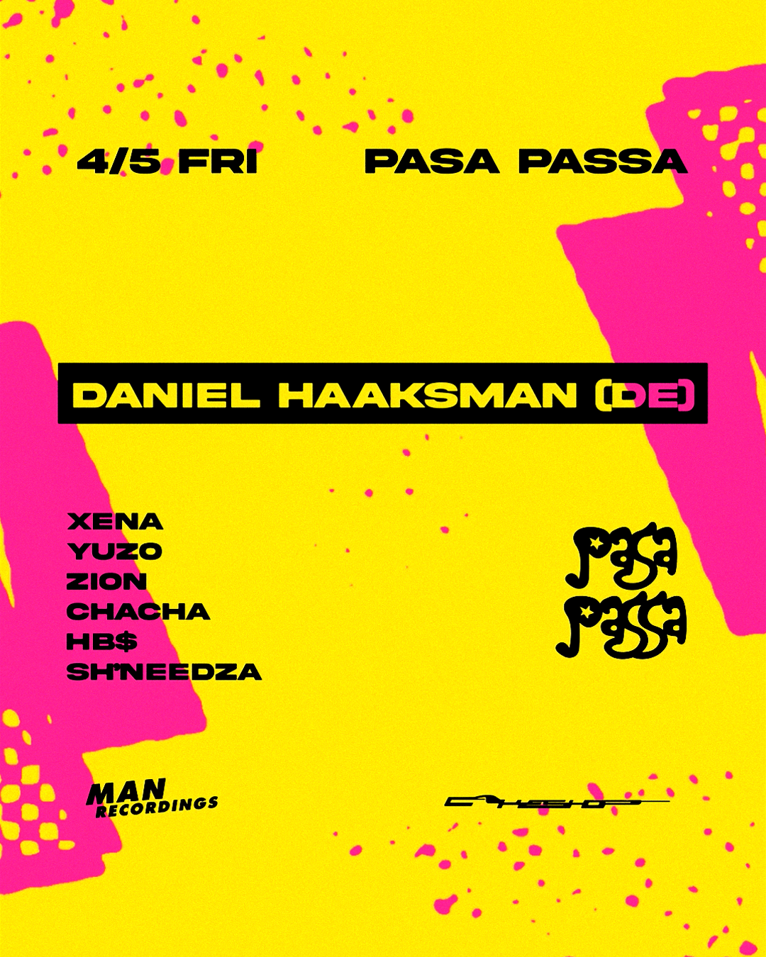 Pasa Passa Vol.8 w/ Daniel Haaksman (DE) - フライヤー表