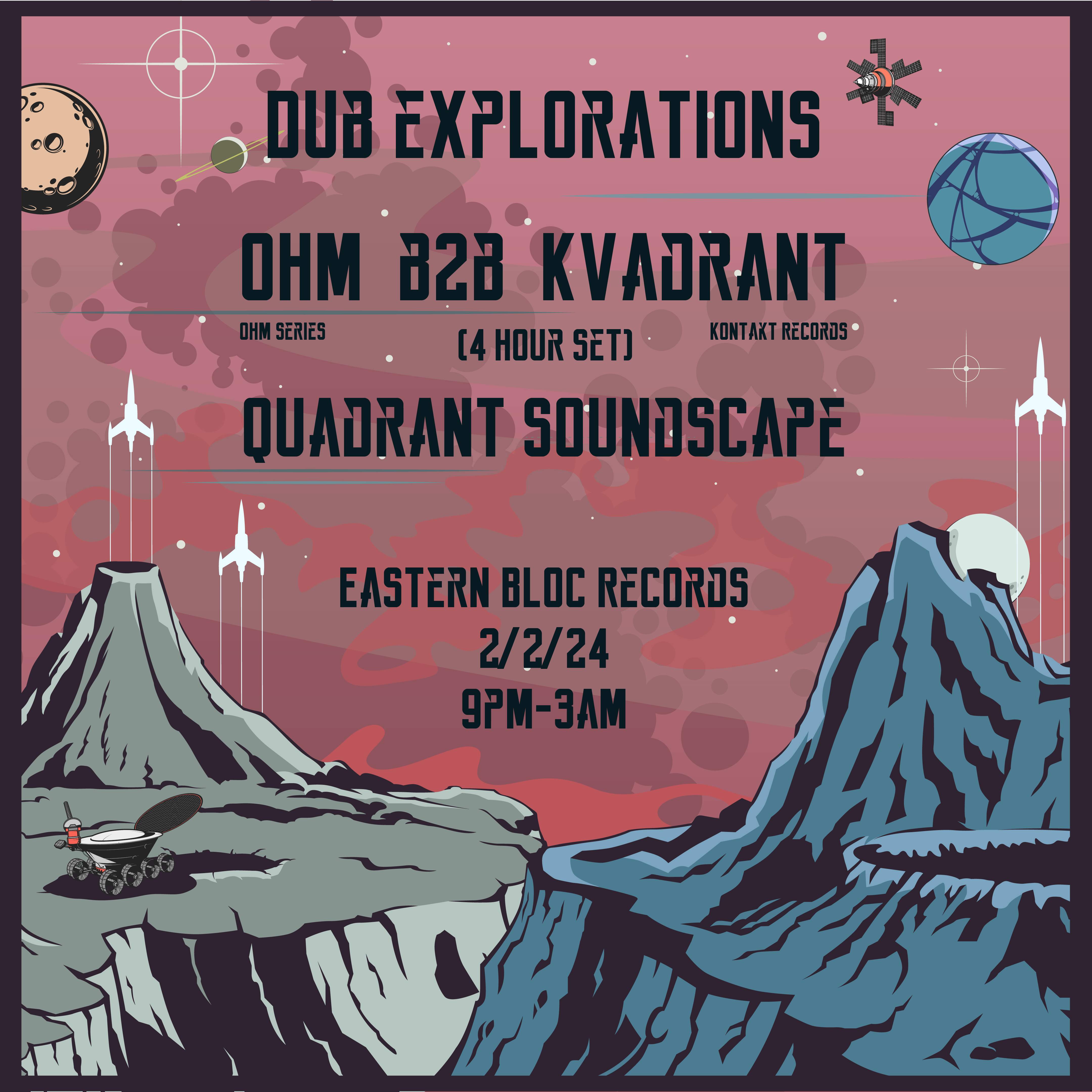 Dub Explorations LIVE - OHM & Kvadrant - フライヤー表