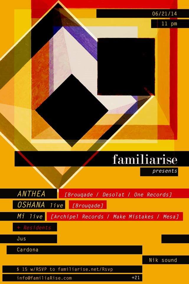Familiarise presents Anthea, Oshana, Mi  - Página frontal