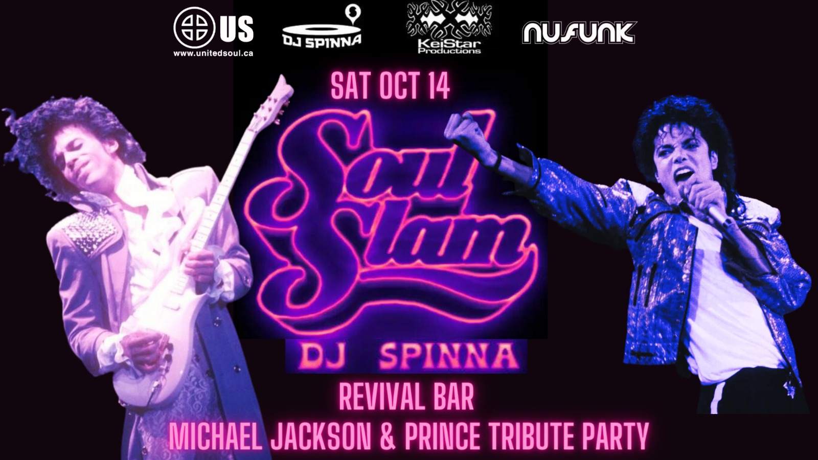 Soul Slam with DJ Spinna - The Original Prince & Michael Jackson Party - Página trasera