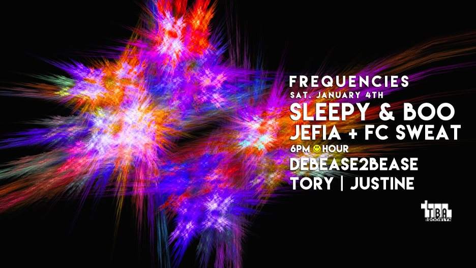 Frequencies - Sleepy & Boo and Guests, Happy Hour - フライヤー表