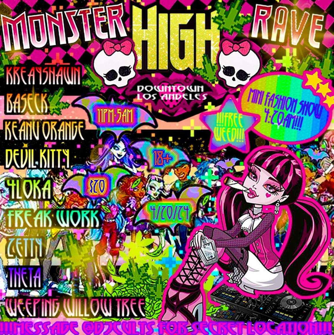 Monster High Rave - フライヤー表