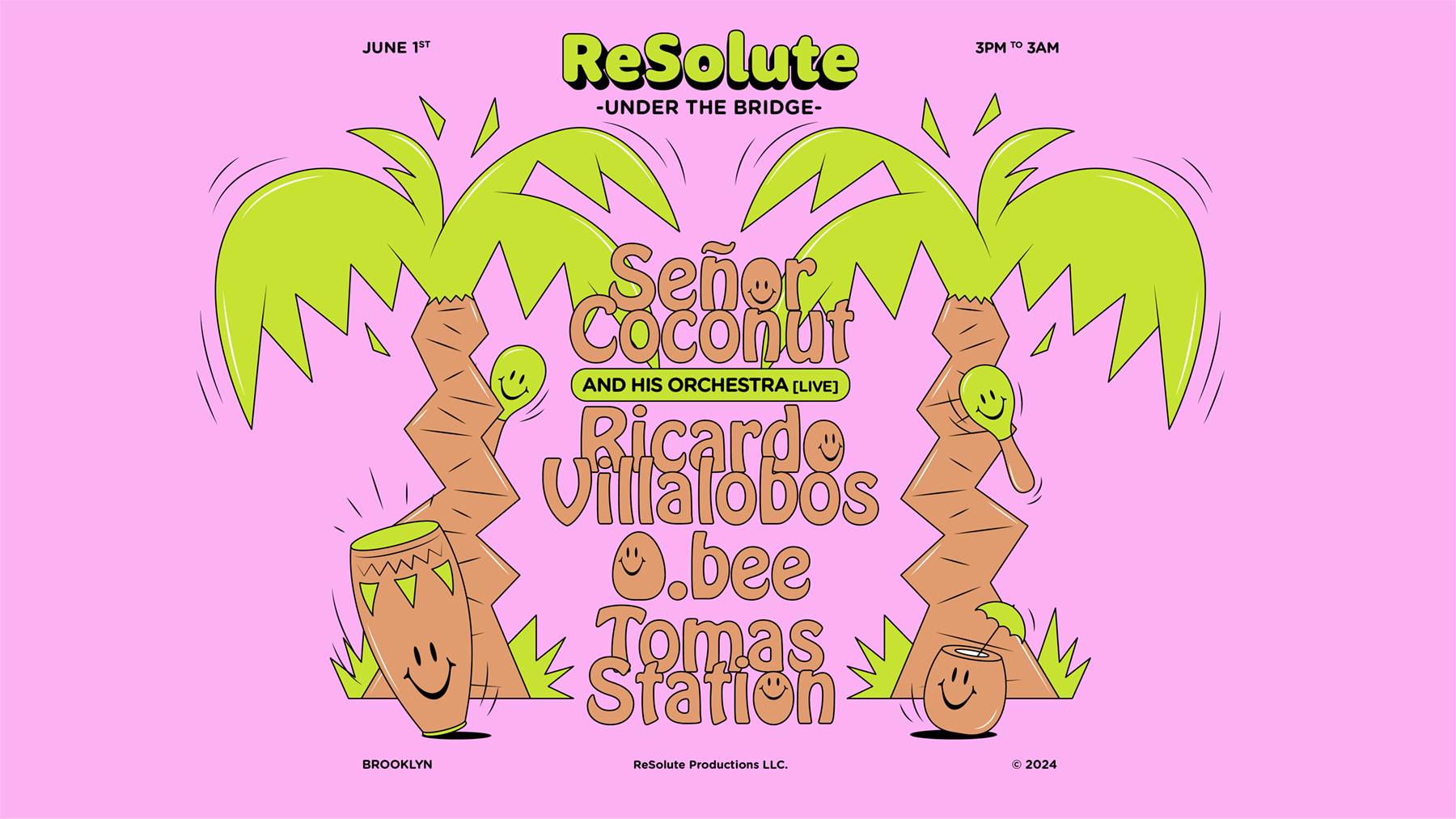 ReSolute Under The Bridge with Ricardo Villalobos, Señor Coconut & his Orchestra LIVE + more - フライヤー表